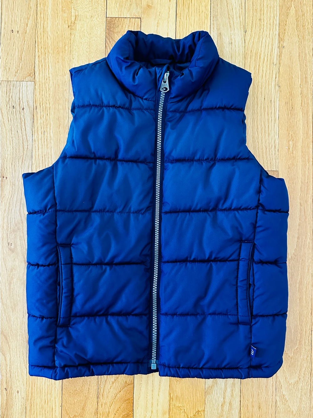 Gap Kids Navy Blue Sleeveless Puffer Vest Full Zip Cold Control Size S (6-7 yrs)